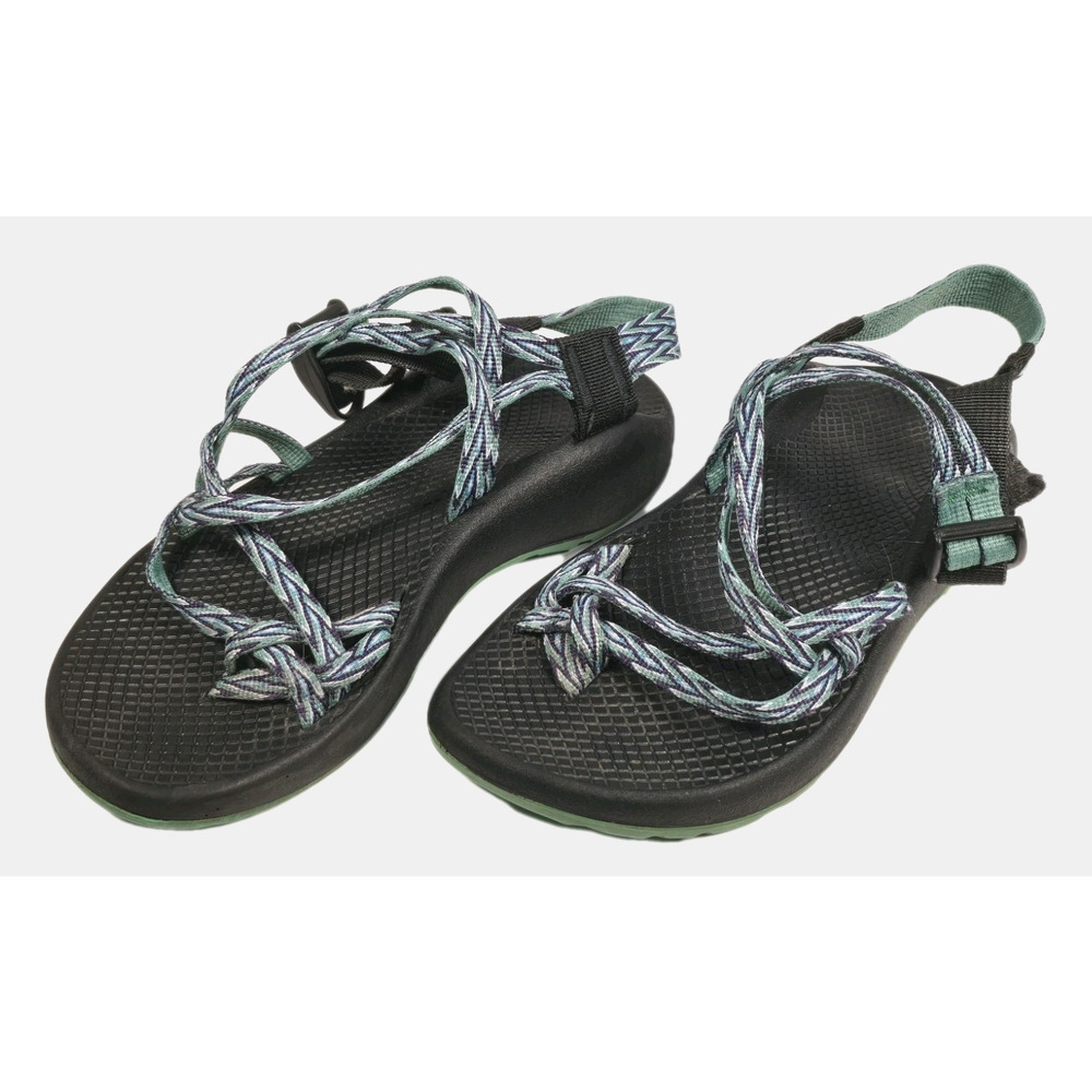 Chaco ZX/2 Classic Double Strap Sandals Teal Blue Weave Women’s Size 7 Gorpcore